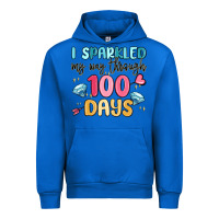 Cobalt i sparkled my way through 100 days Urban Hoodie - MaliasSmallBusiness