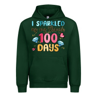 Forest Green i sparkled my way through 100 days Urban Hoodie - MaliasSmallBusiness