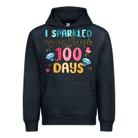 Navy i sparkled my way through 100 days Urban Hoodie - MaliasSmallBusiness