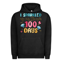Pigment Black i sparkled my way through 100 days Urban Hoodie - MaliasSmallBusiness