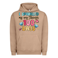 Pigment Burro i sparkled my way through 100 days Urban Hoodie - MaliasSmallBusiness