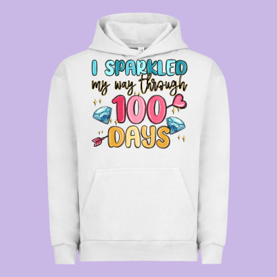 I Sparkled My Way Through 100 Days Urban Hoodie Designed By Maliassmallbusiness