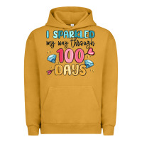 Pigment Peanut Butter i sparkled my way through 100 days Urban Hoodie - MaliasSmallBusiness