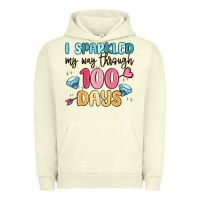 Pigment Pistachio i sparkled my way through 100 days Urban Hoodie - MaliasSmallBusiness