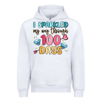 White i sparkled my way through 100 days Urban Hoodie - MaliasSmallBusiness