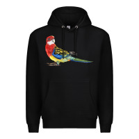 Black Rosella Bird Premium Hoodie - LillyAllenDesigns