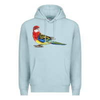 Blue Mist Rosella Bird Premium Hoodie - LillyAllenDesigns