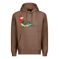 Chestnut Rosella Bird Premium Hoodie - LillyAllenDesigns
