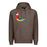 Coffee Rosella Bird Premium Hoodie - LillyAllenDesigns