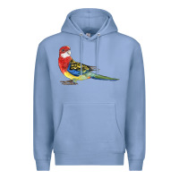 Colony Blue Rosella Bird Premium Hoodie - LillyAllenDesigns