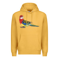 Mustard Rosella Bird Premium Hoodie - LillyAllenDesigns