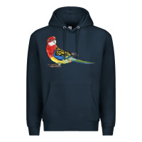 Navy Rosella Bird Premium Hoodie - LillyAllenDesigns