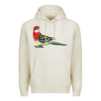Oatmeal Heather Rosella Bird Premium Hoodie - LillyAllenDesigns