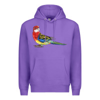 Purple Rosella Bird Premium Hoodie - LillyAllenDesigns