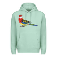 Seafoam Rosella Bird Premium Hoodie - LillyAllenDesigns