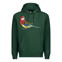 Sports Green Rosella Bird Premium Hoodie - LillyAllenDesigns