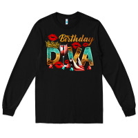 Black birthday diva Long Sleeve Tee - RanaPortraitStore