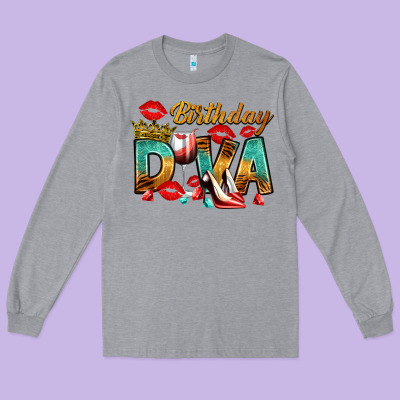 Birthday Diva Long Sleeve Tee Designed By Ranaportraitstore
