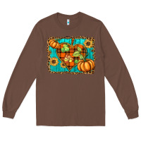 Chestnut fall pumpkins and sunflowers heart Long Sleeve Tee - BarkalooDesign