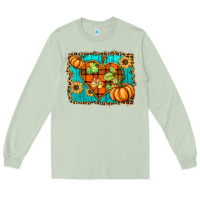 Matcha fall pumpkins and sunflowers heart Long Sleeve Tee - BarkalooDesign