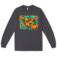 Smoke fall pumpkins and sunflowers heart Long Sleeve Tee - BarkalooDesign
