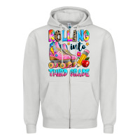 Dove Grey rolling into third grade Zipper Hoodie - texasbilliewilder
