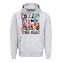 Rolling Into Third Grade Zipper Hoodie | Teevron