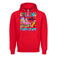 Red rolling into third grade Zipper Hoodie - texasbilliewilder