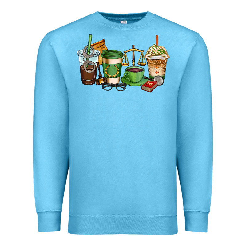 Lawyer Coffee Cups Premium Sweatshirt by AdoDesignShop | Teevron