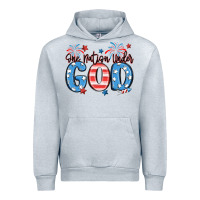 Heather Grey one nation under god Urban Hoodie - MaliasSmallBusiness