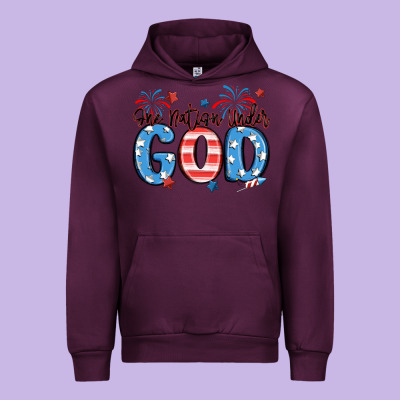 One Nation Under God Urban Hoodie Designed By Maliassmallbusiness