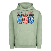 Pigment Oil Green one nation under god Urban Hoodie - MaliasSmallBusiness
