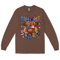 Chestnut oh my stars highland cow Long Sleeve Tee - RanaPortraitStore