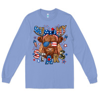 Colony Blue oh my stars highland cow Long Sleeve Tee - RanaPortraitStore