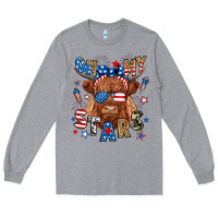 Heather Grey oh my stars highland cow Long Sleeve Tee - RanaPortraitStore