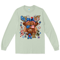 Matcha oh my stars highland cow Long Sleeve Tee - RanaPortraitStore