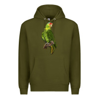 Army Green New Zealand Paraket Parrot Premium Hoodie - LillyAllenDesigns
