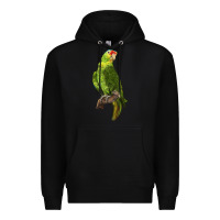 Black New Zealand Paraket Parrot Premium Hoodie - LillyAllenDesigns