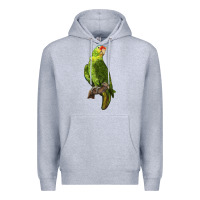 Heather Grey New Zealand Paraket Parrot Premium Hoodie - LillyAllenDesigns