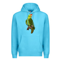 Ocean Blue New Zealand Paraket Parrot Premium Hoodie - LillyAllenDesigns