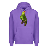 Purple New Zealand Paraket Parrot Premium Hoodie - LillyAllenDesigns