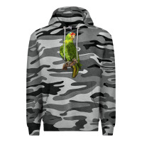 Slate Camo New Zealand Paraket Parrot Premium Hoodie - LillyAllenDesigns