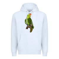 White New Zealand Paraket Parrot Premium Hoodie - LillyAllenDesigns