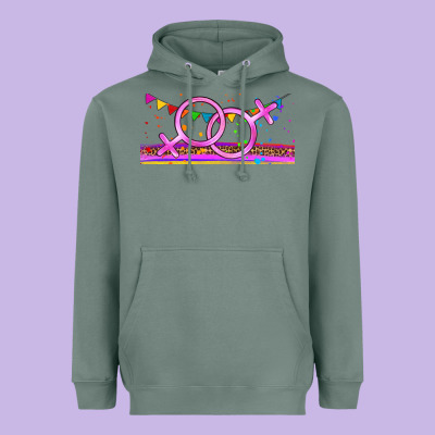 Lgbtq Lesbian  Libbey Glass Heavyweight Hoodie Designed By Hra Design Shop