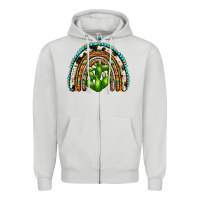 Western Cactus Rainbow Zipper Hoodie | Teevron