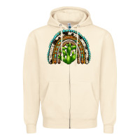Sandshell western cactus rainbow Zipper Hoodie - Zillion Design Studio