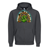 Smoke western cactus rainbow Zipper Hoodie - Zillion Design Studio