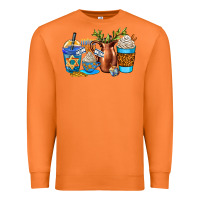 Carrot hannukah coffee cups Premium Sweatshirt - AdoDesignShop