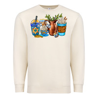 Sandshell hannukah coffee cups Premium Sweatshirt - AdoDesignShop