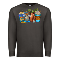 Smoke hannukah coffee cups Premium Sweatshirt - AdoDesignShop